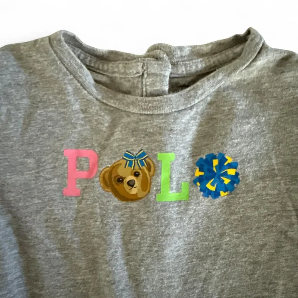 Ralph Lauren Toddler Girl Outfit Set | Polo T-Shirt & Leggings | 18 Months